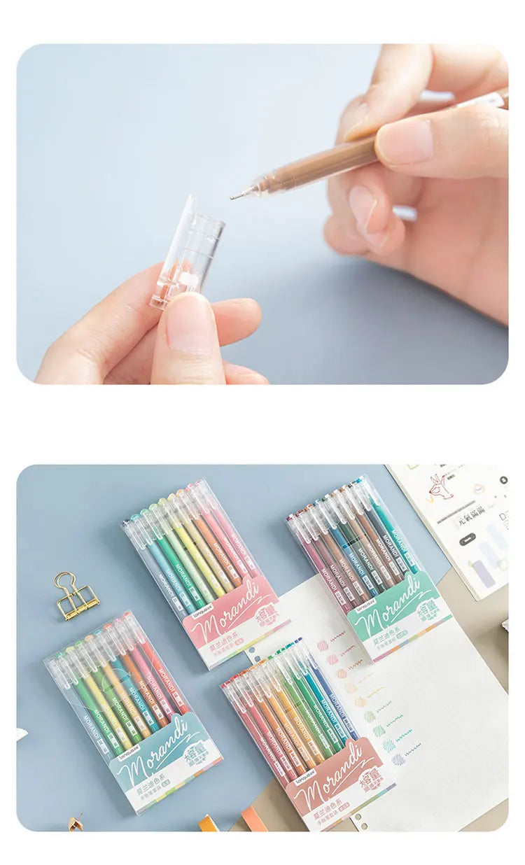 Languo 27-207 Colors Of One Set Drawing Handbook Pens Student DIY Graffiti Multi-Color Gel Pen Writing Marker Stationery