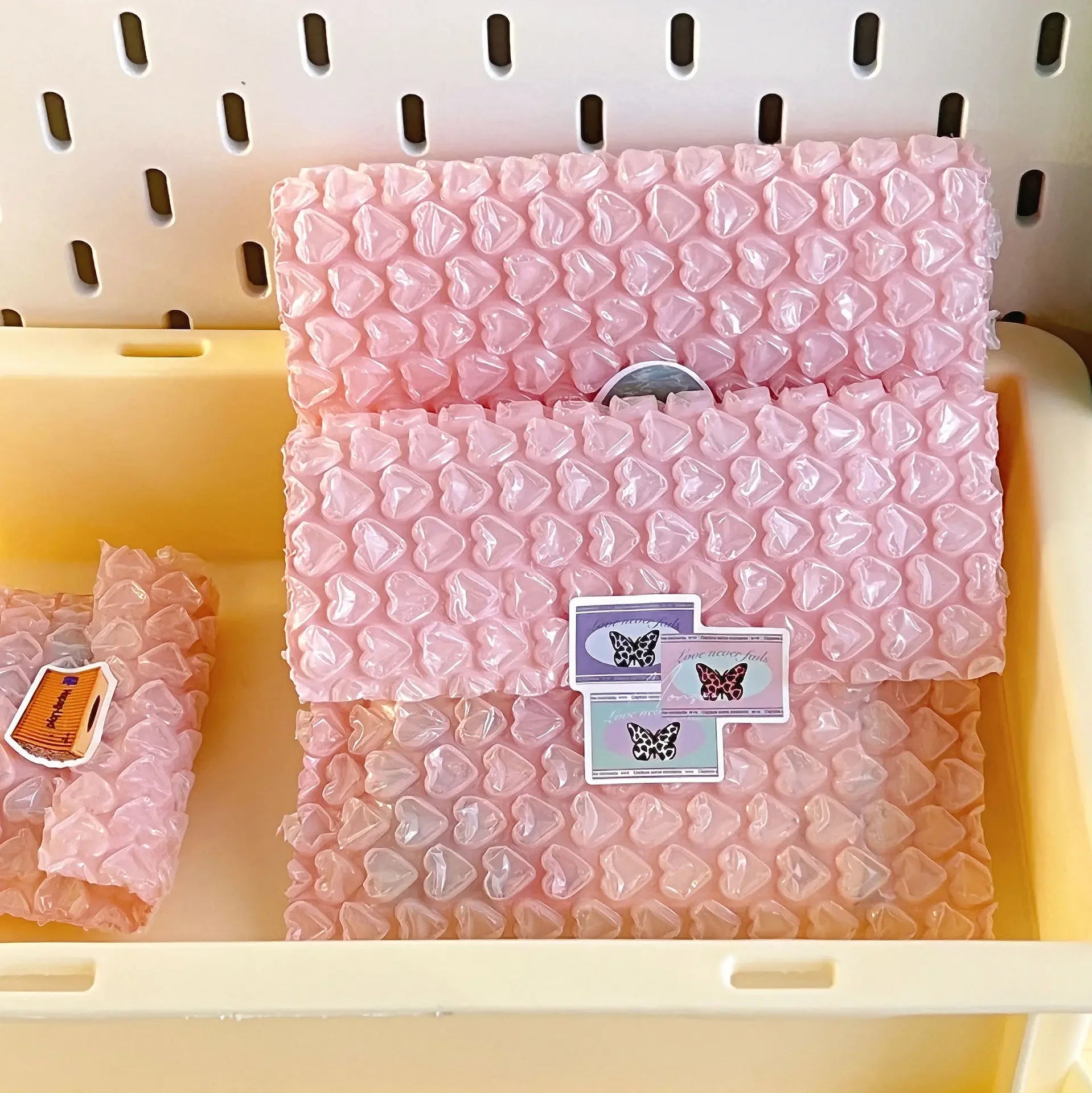10Pcs Heart Shaped Bubble Mailers Padded Envelopes Packaging Bags For Business Bubble Mailers Shipping Packaging Bag