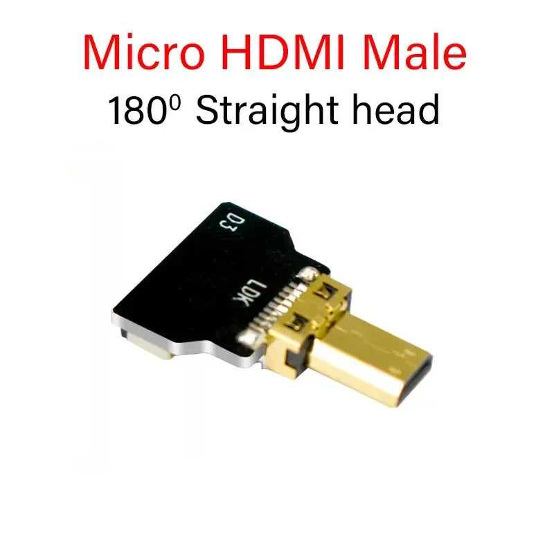 Ribbon FPV HDMI-Compatible Connector Flexible Flat Cable Raspberry Pi 4 Micro HDMI to HDMI/Mini HDMI Female 90 Degree FFC 20pin
