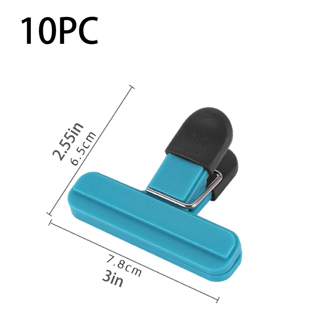 1-10 Food Clips, Large Bag Clips For Food Storage, Snack Clips With Sealed Handles
