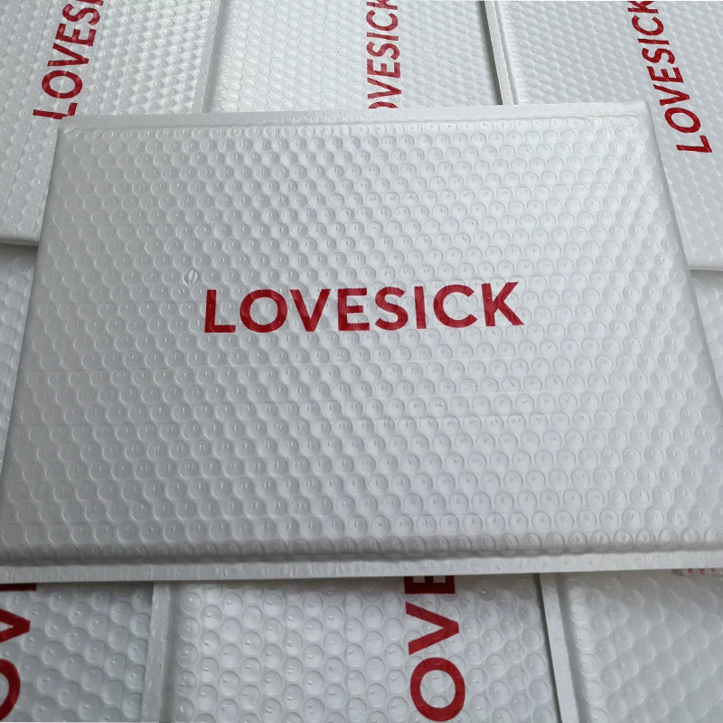 50pcs Poly Bubble Envelope Bags with Logo Printed Padded Shipping Envelopes With Bubble Mailing Bag Shipping Gift Packages Bags