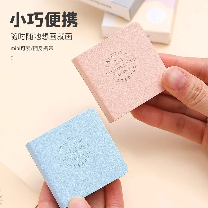 3pcs/set Colorful Mini Drawing Books Square Watercolor Sketchbook Thick Paper Drawing Books Study Art Art Supplies