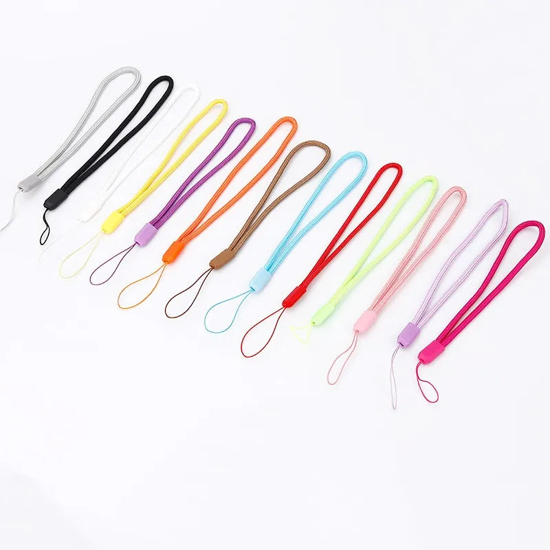 5/10PCS Nylon Hand rope Cell Phone Hanging Strap Mobile Phone Datachable short Straps Flexible Sling Necklace Rope