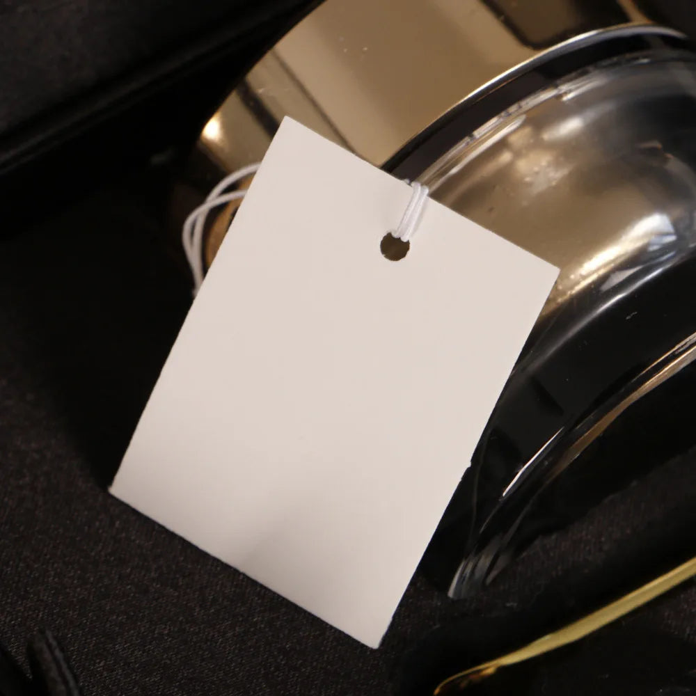 3cm*4.5cm Hanging Ornaments Card With Elastic Rope Tag White Cardboard Blank Price Label