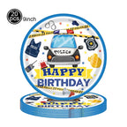 Police Party Plates Napkins Police Birthday Party Tableware Set Police Officer Car Party Decorations Favors Police Theme Party