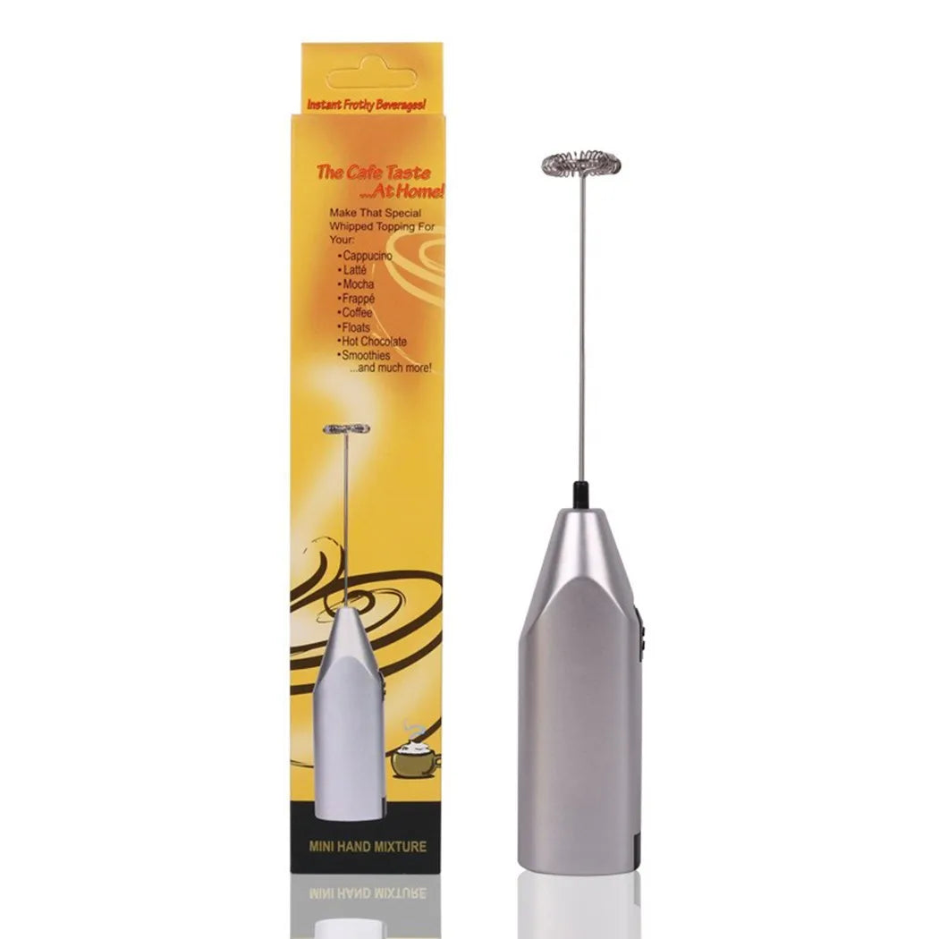 Household Mini Stainless Steel Electric Handheld Egg Beater Cappuccino Latte Coffee Foamer Hot Chocolate Drink Mixer