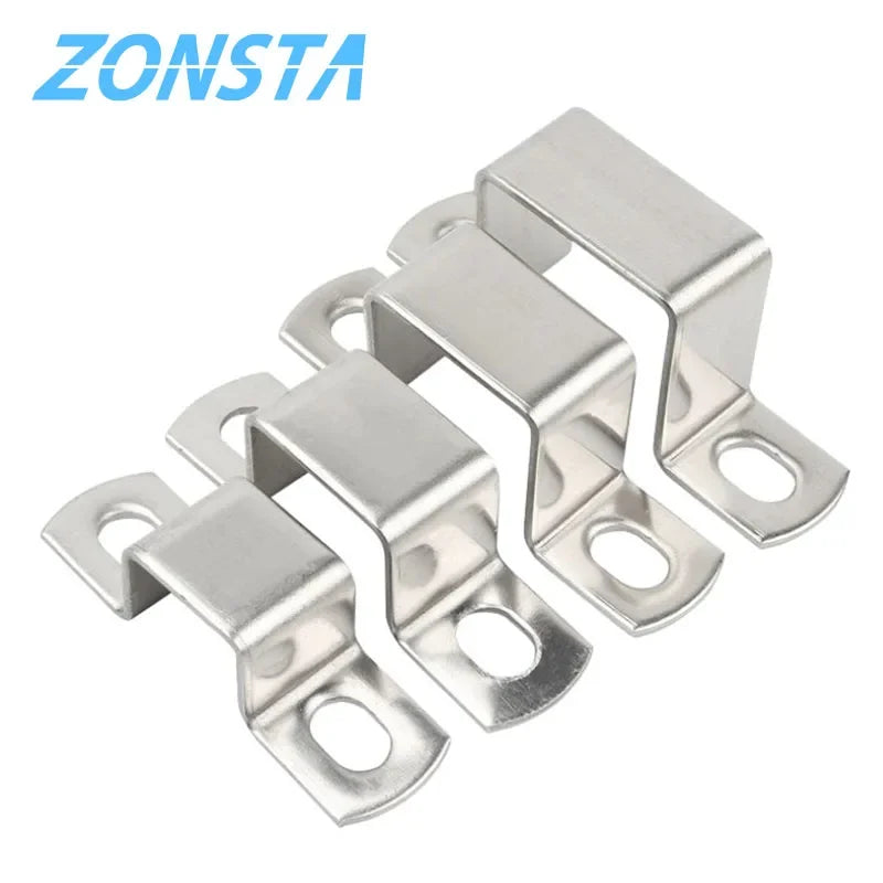 Thickened Square Rectangle M-shaped U-shaped 304 Stainless Steel Horseback Tube Saddle Clip Buckle Throat Hoop Ohm Tube Card