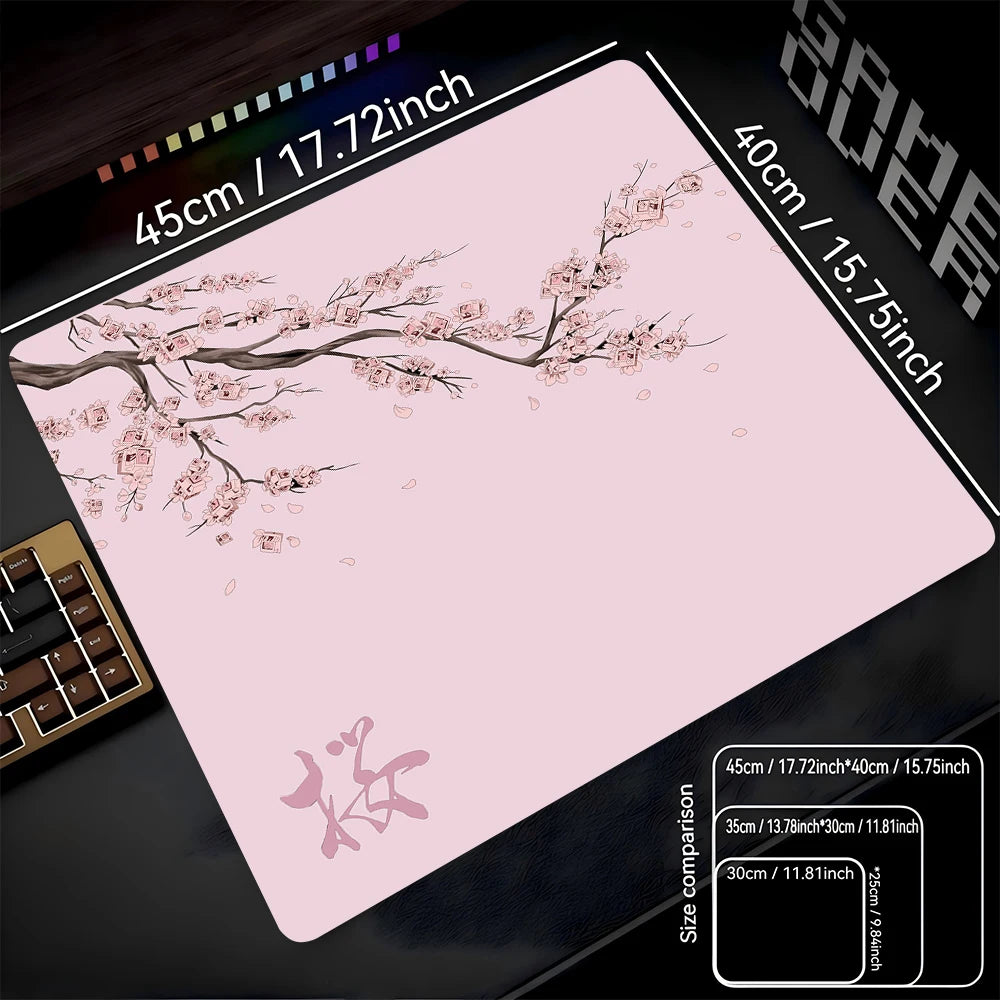 Japan Cherry Blossom 22X18 40X45 Game Small Mousepad Computer Sakura Desk Mat Table Keyboard Pad Laptop Cushion Non-slip Deskpad