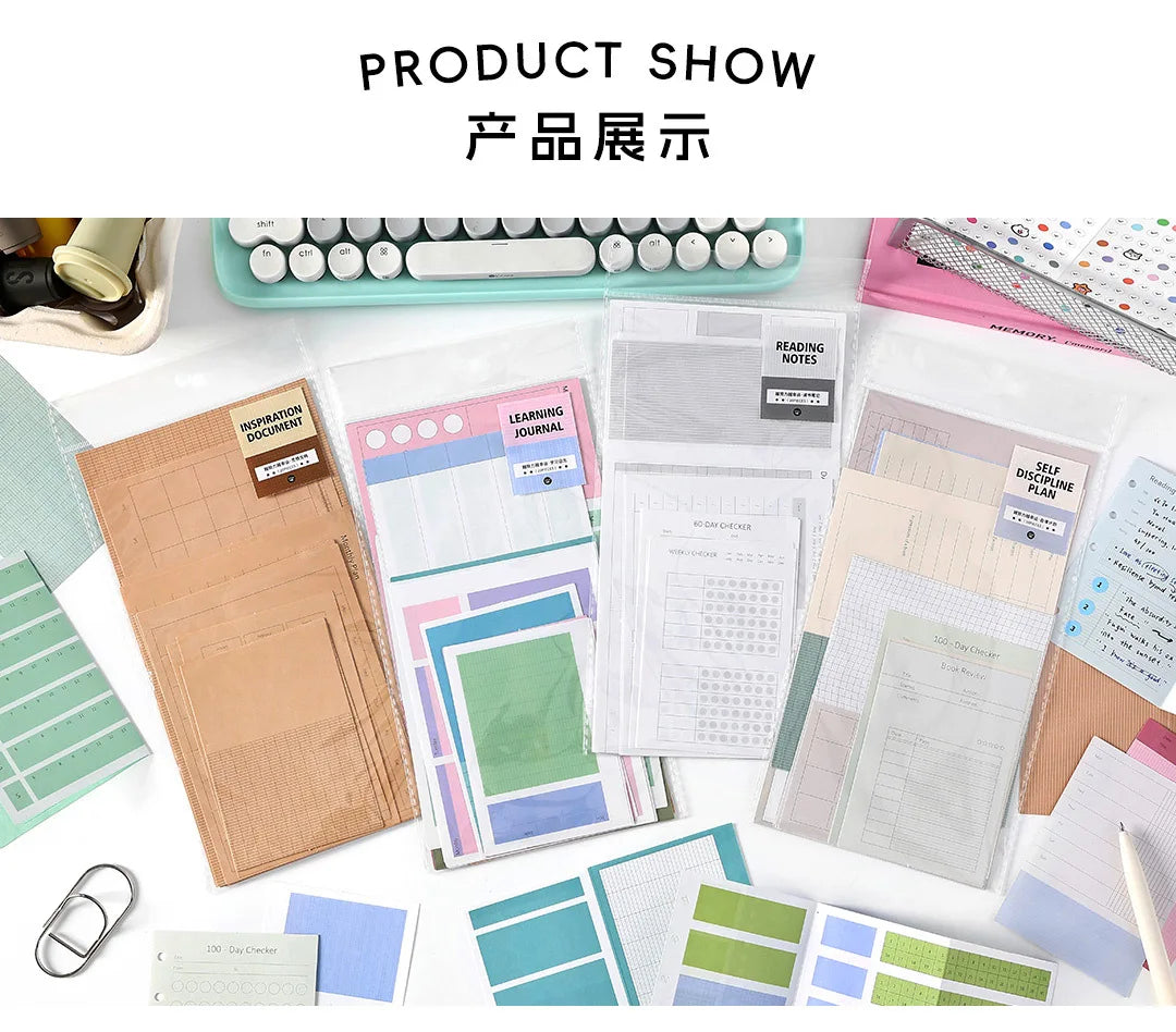 A7M5 Two Size 20Sheets Loose Leaf Inner Page Notebook Refill Spiral Weekly Monthly To Do Inside Paper Stationery