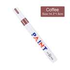 3pcs White Paint Pen Paint Markers Waterproof Car Tyre Oil-Based Paint Pen Set Quick Dry And Permanent