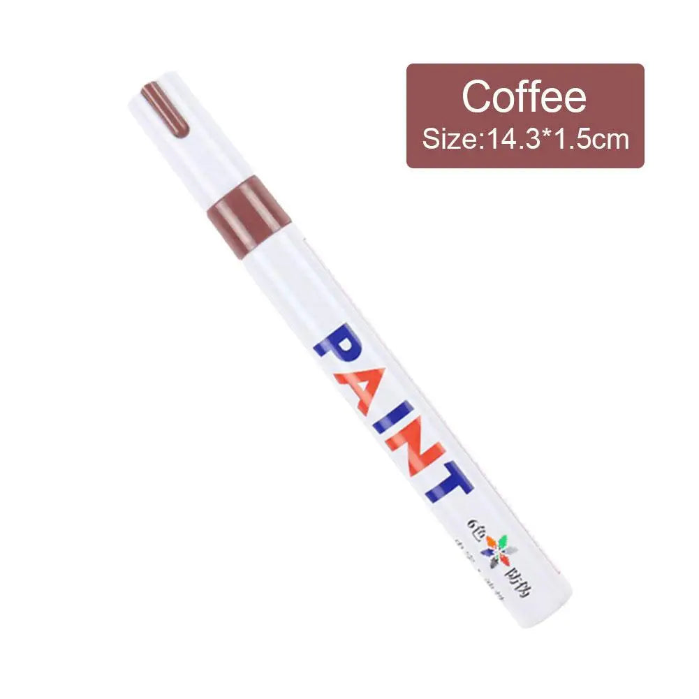 3pcs White Paint Pen Paint Markers Waterproof Car Tyre Oil-Based Paint Pen Set Quick Dry And Permanent
