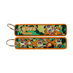 Kawaii Japanese Elf Anime Embroidery Key Fobs Key Tag Motorcycles Cars Backpack Chaveiro Keychain Fashion Keyring Friends Gifts