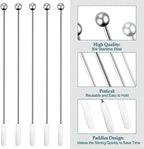 Stainless Steel Cocktail Drink Mixer Bar Stirring Mixing Sticks Muddler Ladle Stirrer Swizzle Sticks Coffee Stirring Sticks