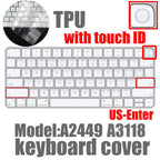 Ultra Thin TPU Keyboard Protector Cover Skin for Magic Keyboard with Touch ID A2449 A3118 MK293LL/A A2450 A3203