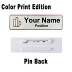Custom Name Badge Engraved Personalized Name Plate Stainless Steel Custom Name Tag with Magnetic Pin Back Pin Clip
