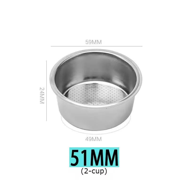 51mm Coffee Portafilter Double Spout Delonghi EC680 EC685 Espresso Machine Accessories Replacement Filter Basket Barista Tools