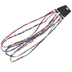 5Pcs Mix Colorful Flat Strap Eyeglasses Rope Anti-Lost Ethnic Style Eyeglasses Strap Eyeglass Cord Holder Retainer Strap