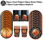 Basketball Tablecloths Basketball Party Decorations Rectangular Plastic Table Cover Boys Basketball Theme Birthday Party Supplie
