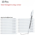 Custom 40pcs Luxury Ballpoint Pen Set with Black Gift Box Retractable Black Ink Laser-Engraved Text, Smooth Writing Pen 10/40pcs