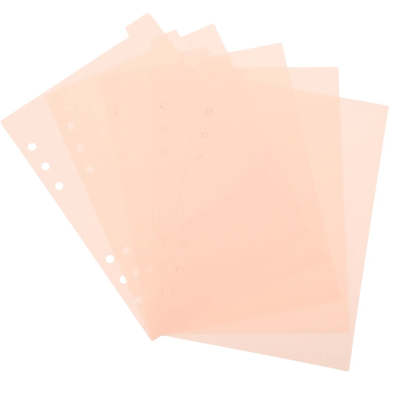 5Pcs Premium Plastic Binder Dividers with Tabs for 6 Ring A5 Planner Journal Notebook Organizer Divider Tabs Page Dividers