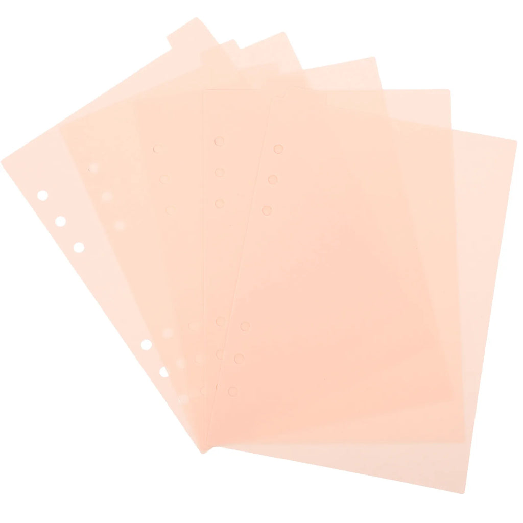 5Pcs Premium Plastic Binder Dividers with Tabs for 6 Ring A5 Planner Journal Notebook Organizer Divider Tabs Page Dividers