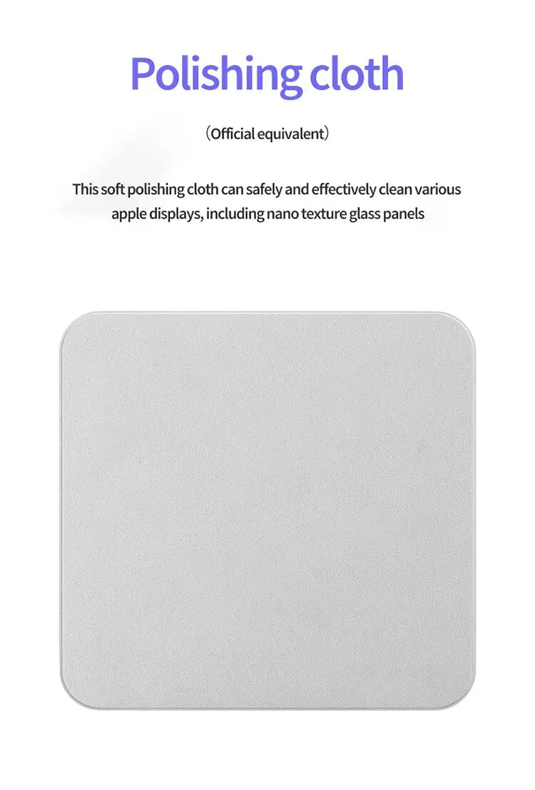 2PCS For Apple Polishing Cloth Microfiber Cleaning Wiper 16cm Original Phone Screen Cleaner Polish Cloth for iPhone iPad Tablet