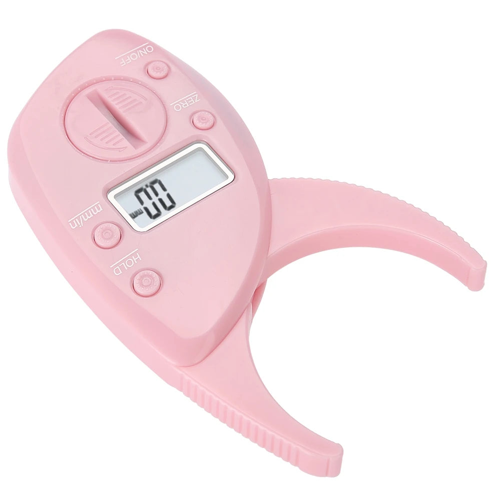 Body Fat Caliper Body Fat Loss Tester Pink Body Fat Monitors Portable Digital Skinfold Measurement Tester Measuring Caliper