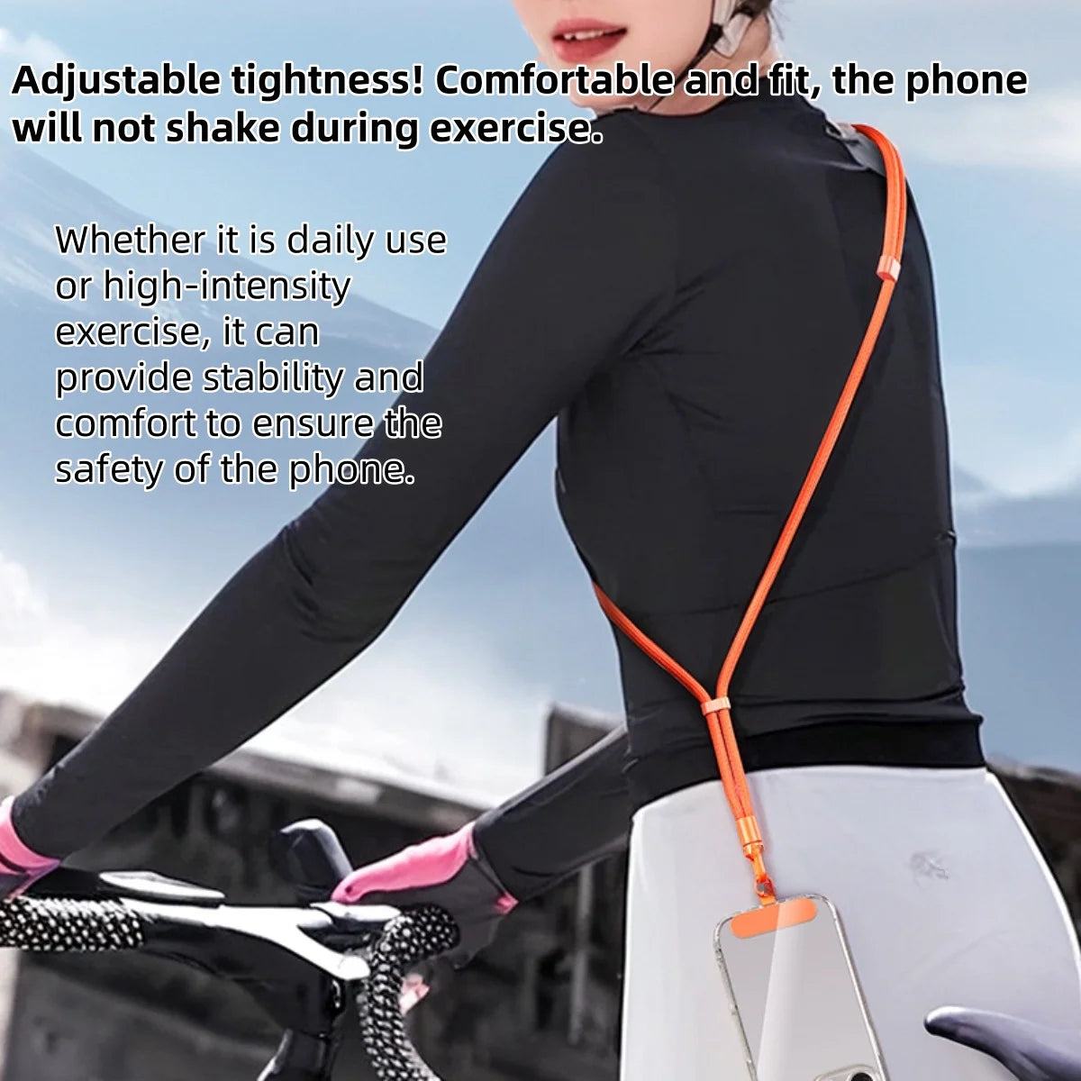 Universal Phone Lanyard with Clip Upgraded Anti-Drop 360° Rotation Adjustable Neck/Crossbody Strap for All Phone Cases