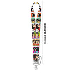Cartoon Girl Credential Holder Cute Lanyards for Key Neck Strap For Card Badge Gym Keychain Keyring Accessories Gifts