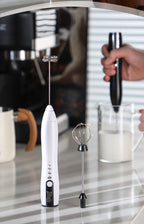 Bincoo-Electric Coffee Milk Maker, Handheld Household Mixer, Adjustable Double-Headed Gear