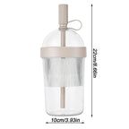 Reusable Coffee Cups with Lids 17oz Tumbler with Straw Tea Mug with Straw for Women Men Travelers Students Home Office Gym
