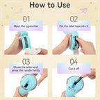 Portable Label Printer B90 Manual Typewriter DIY 3D Embossing Label Tape Handheld Label Maker DIY Sticker Mini Labeling Machine