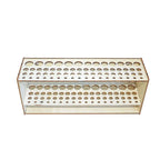 67-Slot Wooden Brush Holder Premium Double-layer Durable Artist Desk Organizer Pencil Paint Brushes Storage Art Craft
