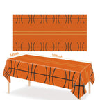 Basketball Tablecloths Basketball Party Decorations Rectangular Plastic Table Cover Boys Basketball Theme Birthday Party Supplie