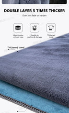 SEAMETAL 160X60CM Microfiber Car Wash Towel Thicken Towels Car Double-Sided Soft Cloth Auto Detailing Care Washing Drying Rags