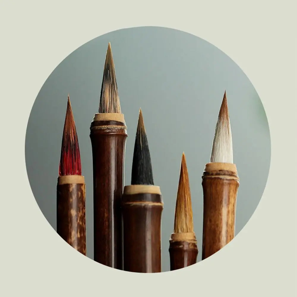 Bamboo Wolf Hair Drawing Crisperding Student Artist Chinese Brushes Script Writing Brush Calligraphy Brushes Painting Practice