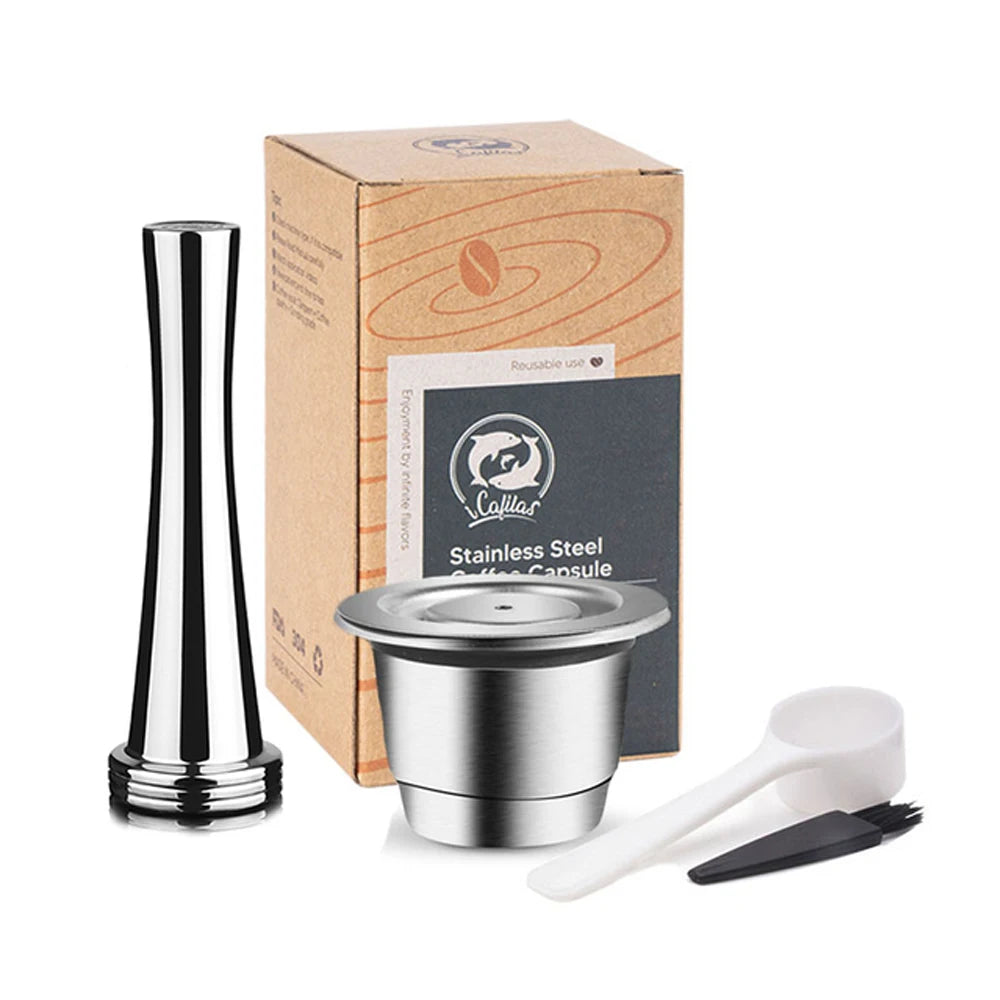 Capsule For Nespresso Reutilisable Inox Refillable Capsule Crema Reusable Refillable Coffee Filter Nespresso Essenza Mini