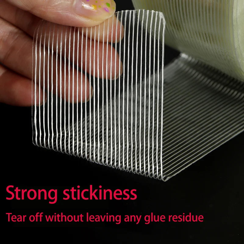 High Viscosity Stripe Fiber Tape, Non-Marking Tape, Battery Bundling, Wear-Resistant, Waterproof, and High-Temperature Resistant