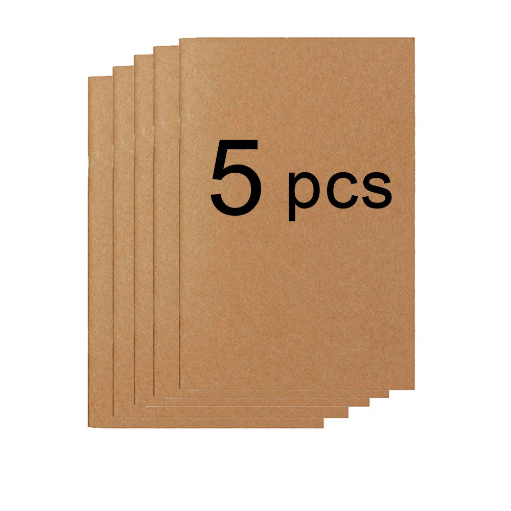 5pcs/lot Replace Note Books 100GSM Journal Inner Paper 4 Sizes 64 Pages Inserts Blank Grid Lineds A5 Notebooks Back to School