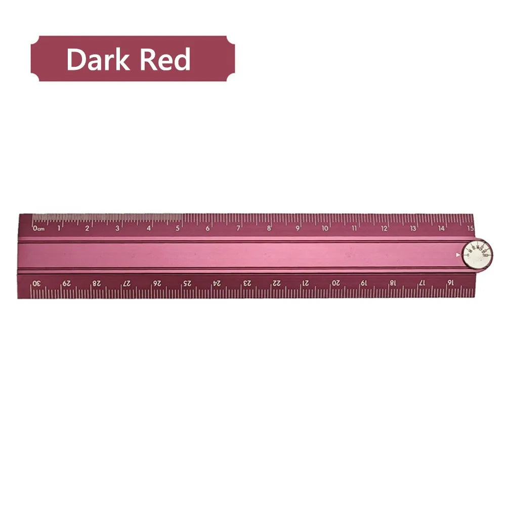 High Quality 30cm Folding Ruler Aluminum Alloy Multifunctional Stationery Ruler Drawing Measuirng Tool Metal Ruler Students