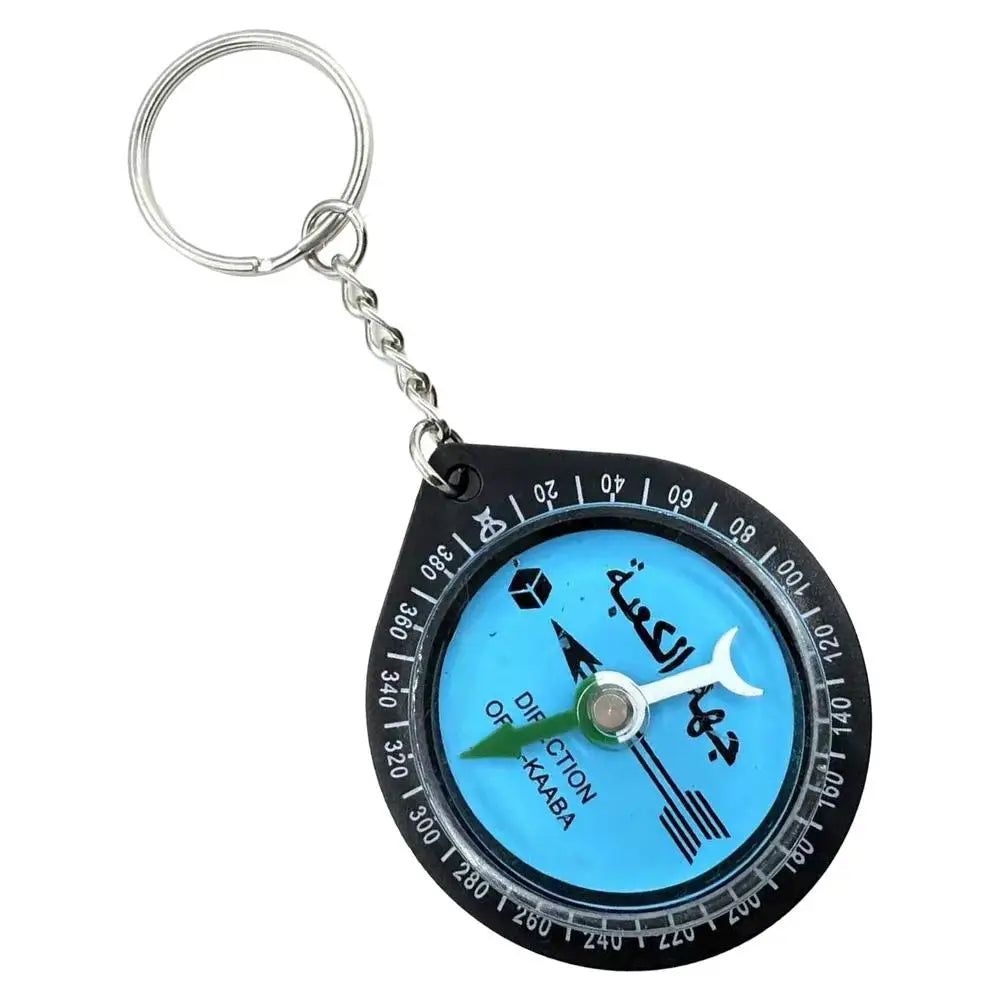 Muslim Qibla Compass Portable Outdoor Compasses For Hiking Direction Eid Pray Keychain Decor For Camping Mountaineering Hiking