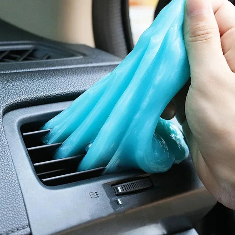 Car Cleaning Gel - Magic Dust Remover for Auto Interior & Keyboard, Reusable Slime Mud for Detailing Tools （blue/pink）