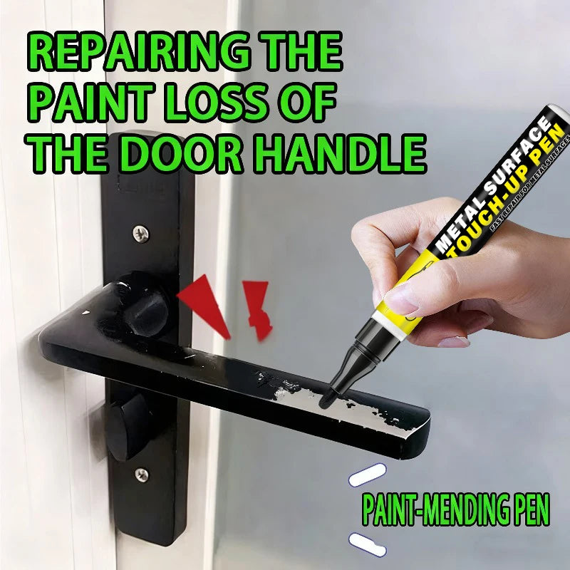 Metal Touch-Up Pen - Scratch Repair for Faucet Paint Surfaces, Paint Restoration for Bathrooms and Kitchens, Black, White, and Gray Touch-Up Pens, Suitable for Faucets, Door Handles, Sinks, Bathtubs, Towel Racks, Toilets, Sho