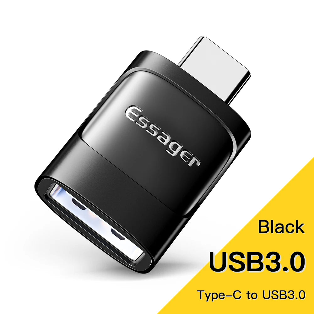 Essager USB C To USB 3.0 OTG Adapter Type C Female Converter USB-C Male To Micro Adapter For Xiaomi 12 POCO Oneplus ipad Macbook
