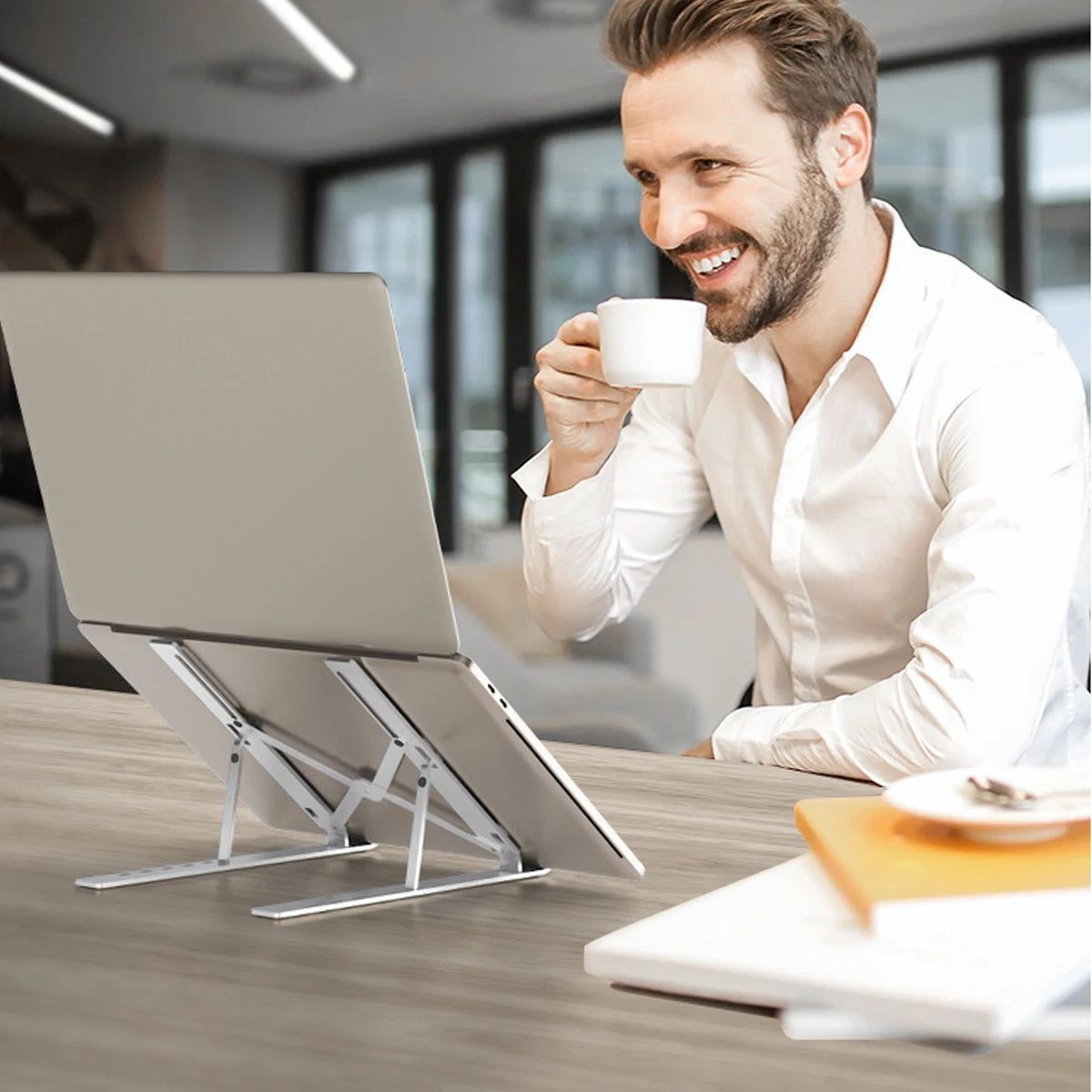 DITONG Fold Laptop Stand For Macbook Adjustable Computer Pc Tablet Stand Notebook Tablelaptop Holder Heat Dissipation