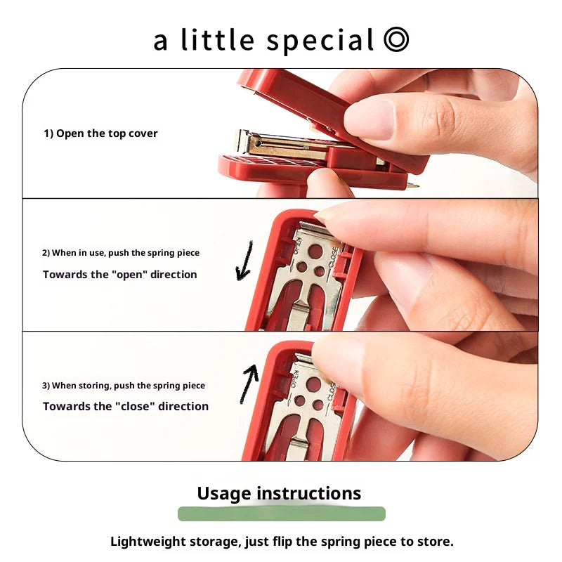 Kokuyo A Little Special 10#Needle Mini Stapler,Strong&Easy Lightforce Effortless Stapling Tool for School,Home,Office,Exam,Files