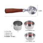 51mm Bottomless Coffee Portafilter With 1 2 4 Cups Basket for Homix Hibrew h11 Oster Cecotec Phico Brayer br1101 Coffee Machine