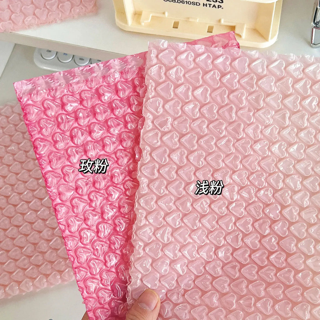 10Pcs Heart Shaped Bubble Mailers Padded Envelopes Packaging Bags For Business Bubble Mailers Shipping Packaging Bag