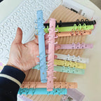 Candy-colored Metal Loose-leaf Iron Clip Macaroon 6-hole Binder A5 Binder Loose-leaf  Binder Clips Notebook Loose-leaf Rings