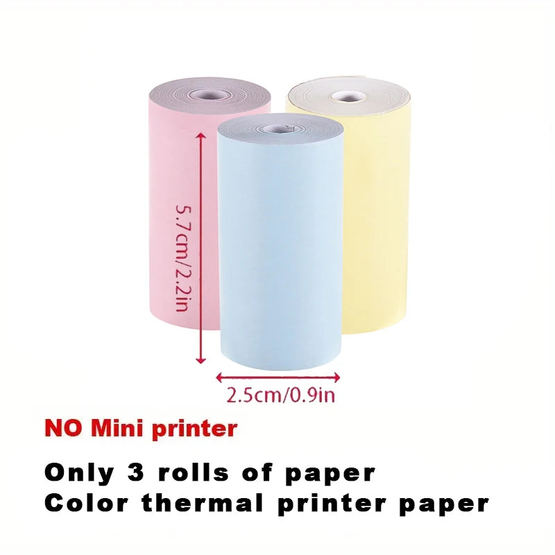 Mini Portable Printer Thermal Printing Sticker Wireless Inkless Mini Pocket Printer Self-adhesive Label Printer Photo Printer